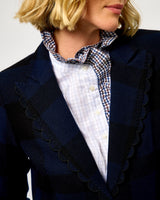 Vichy Marino Navy & Black Check Hilary Blazer