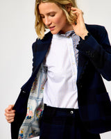 Vichy Marino Navy & Black Check Hilary Blazer