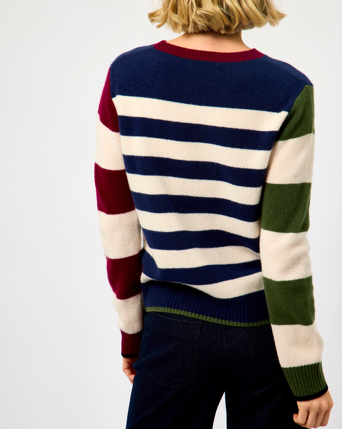 Multi Stripe Embroidered Dog Perro Jumper