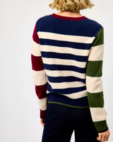 Multi Stripe Embroidered Dog Perro Jumper