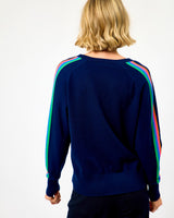 Navy Cuella V-Neck Jumper