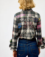 Tartan Green Grafitti Volantes Shirt