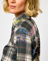 Tartan Green Grafitti Volantes Shirt