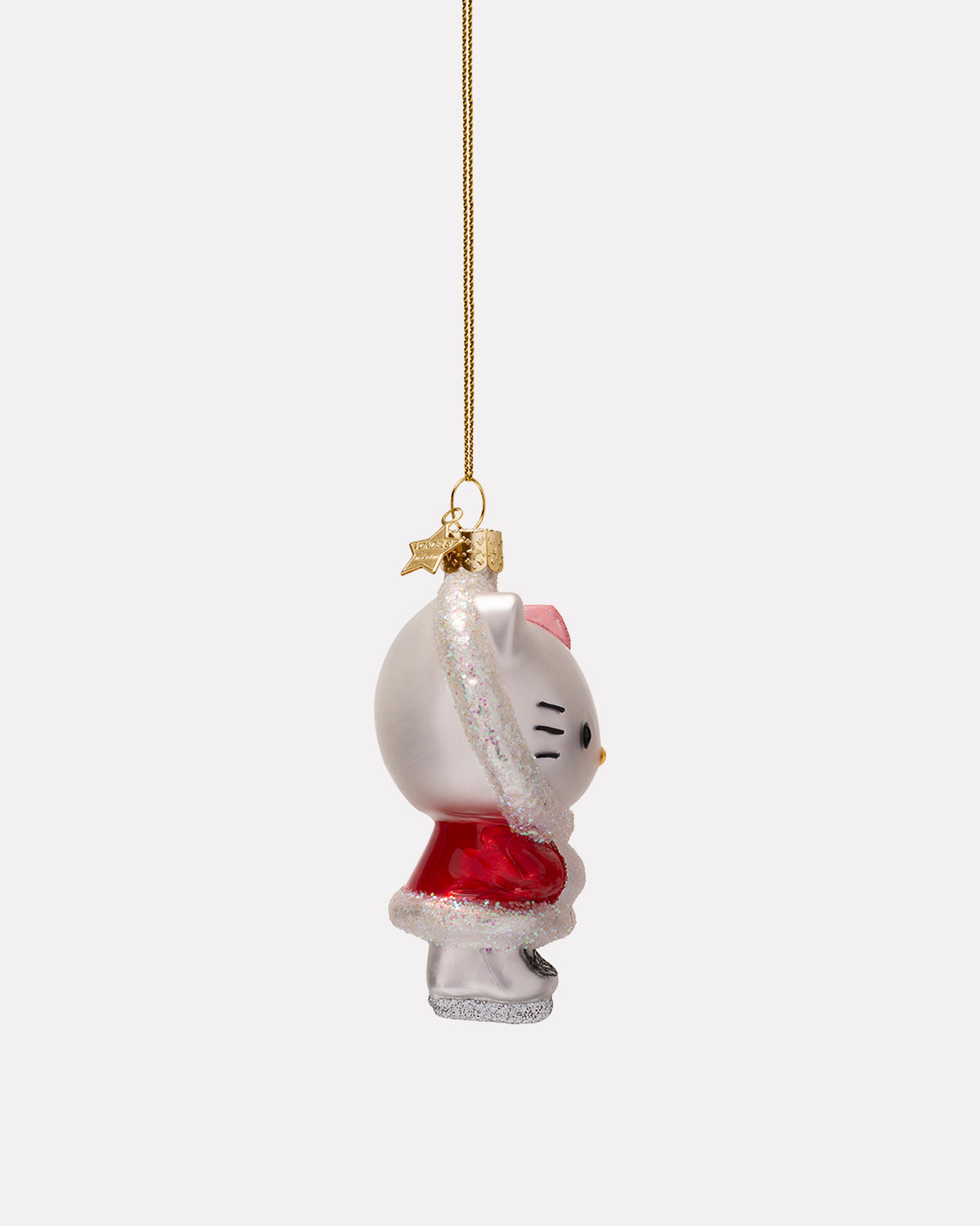 Hello Kitty Ice Skating Glass Tree Ornament