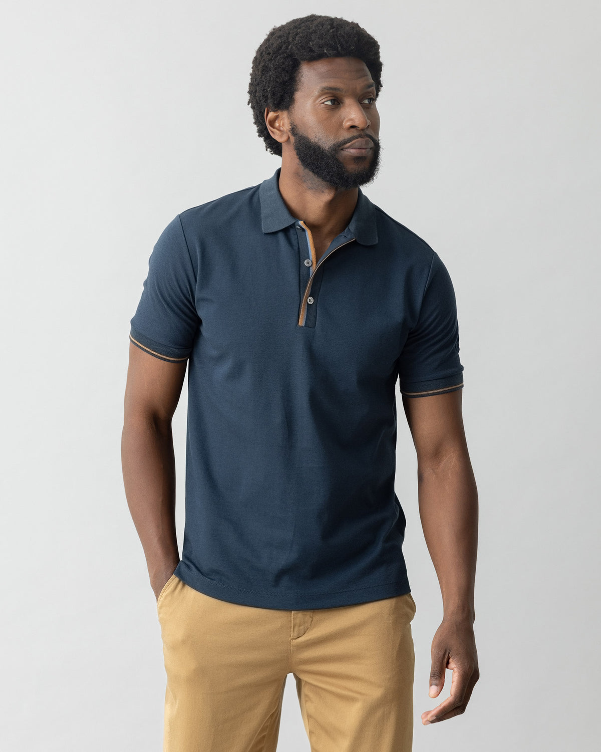 Navy Harvey Polo T-Shirt