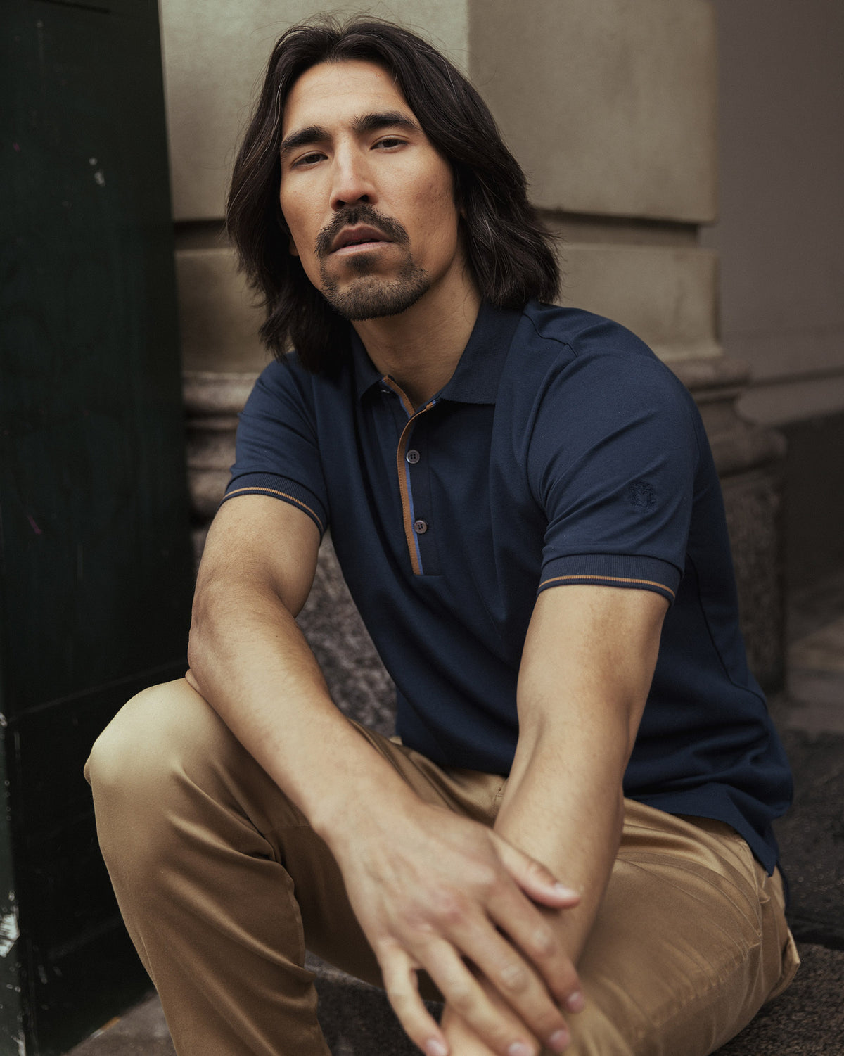 Navy Harvey Polo T-Shirt