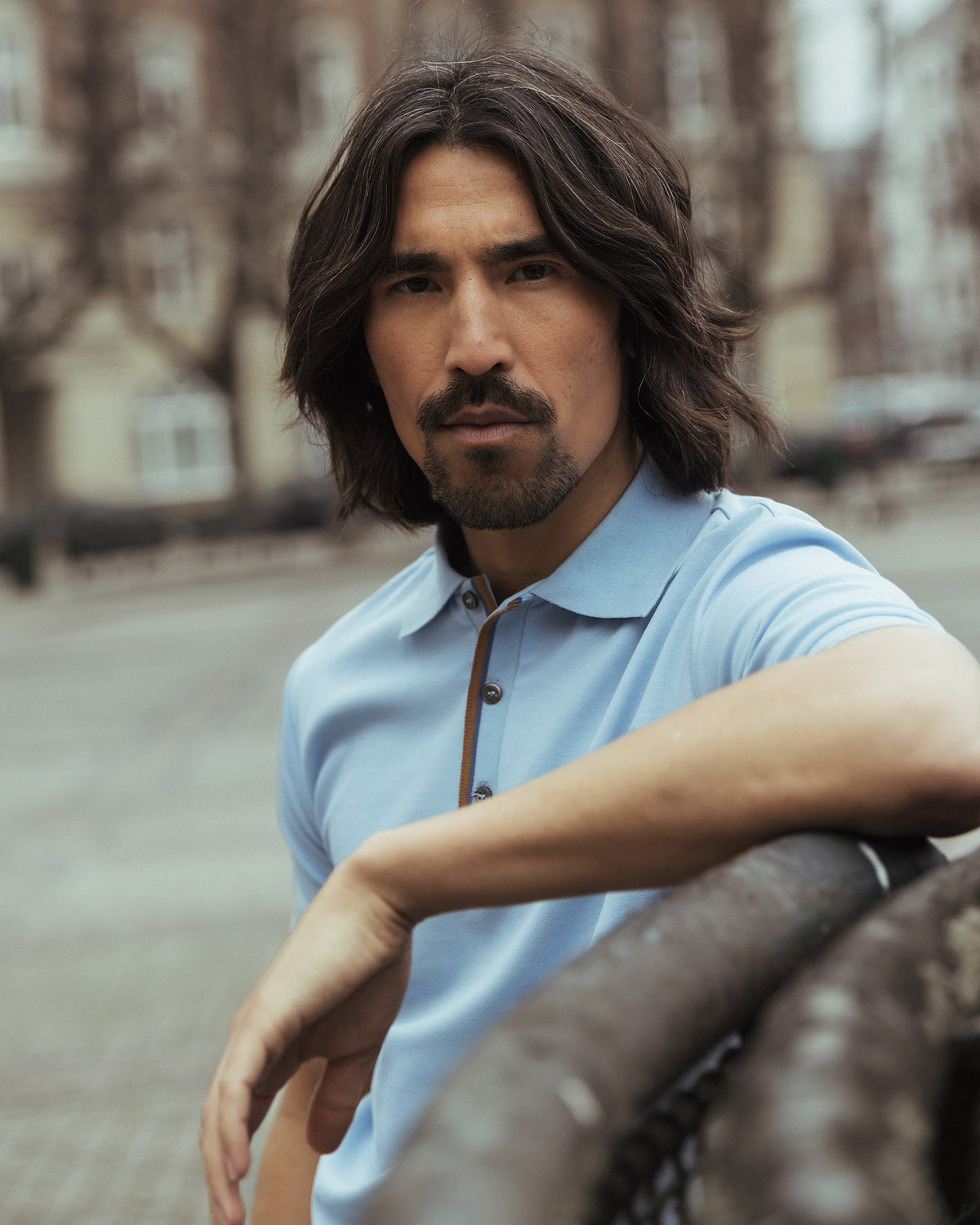 Sky Blue Harvey Polo T-Shirt