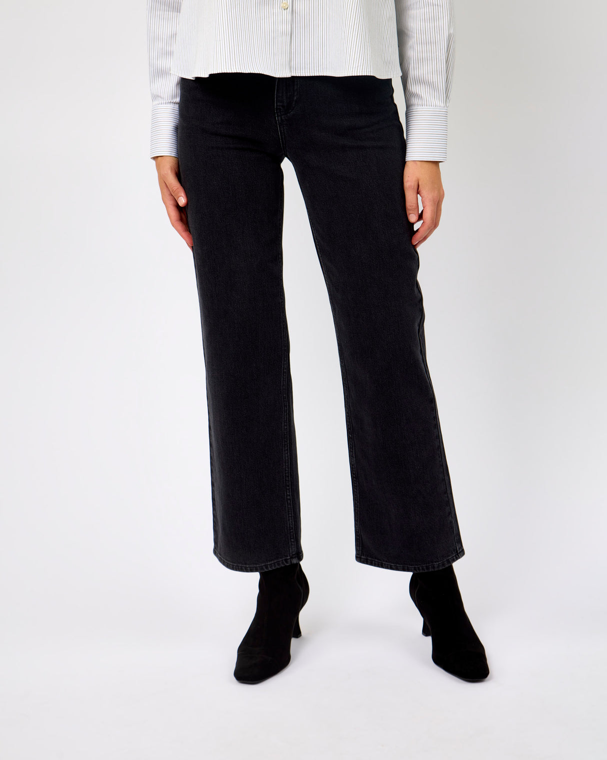 Black Vega Wide Leg Jeans