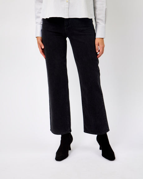 Black Vega Wide Leg Jeans