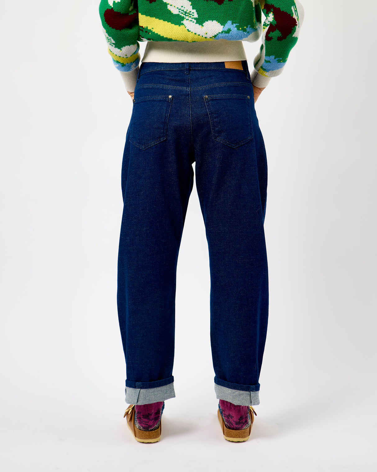 Unwashed Denim Anni Barrel Leg Jeans