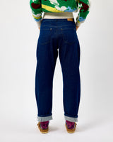 Unwashed Denim Anni Barrel Leg Jeans