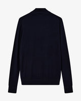 Navy Adam Knit Zip Turtle Neck Jumper