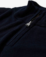 Navy Adam Knit Zip Turtle Neck Jumper