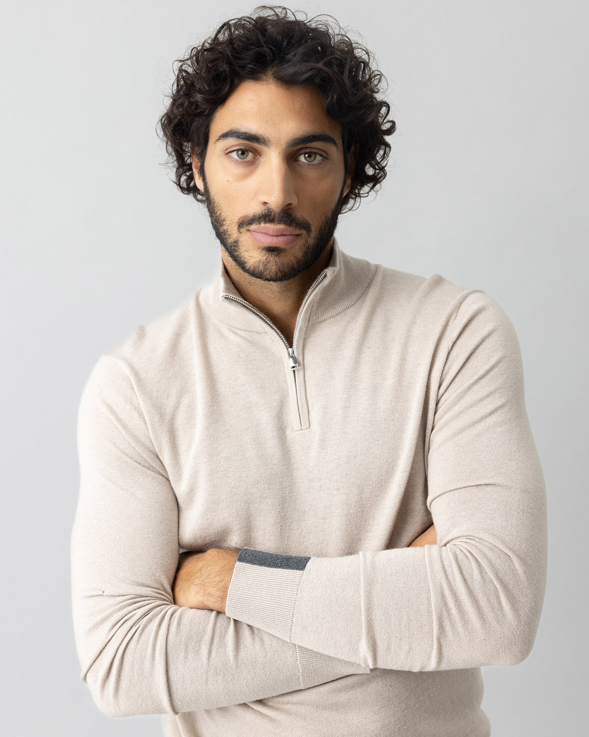 Soft Kit Adam Knit Zip Turtle Neck Jumper