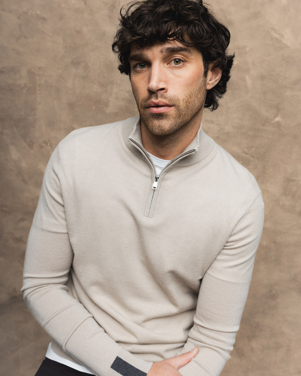 Soft Kit Adam Knit Zip Turtle Neck Jumper