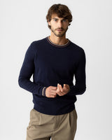 Navy Adam Crew Neck Knit Jumper