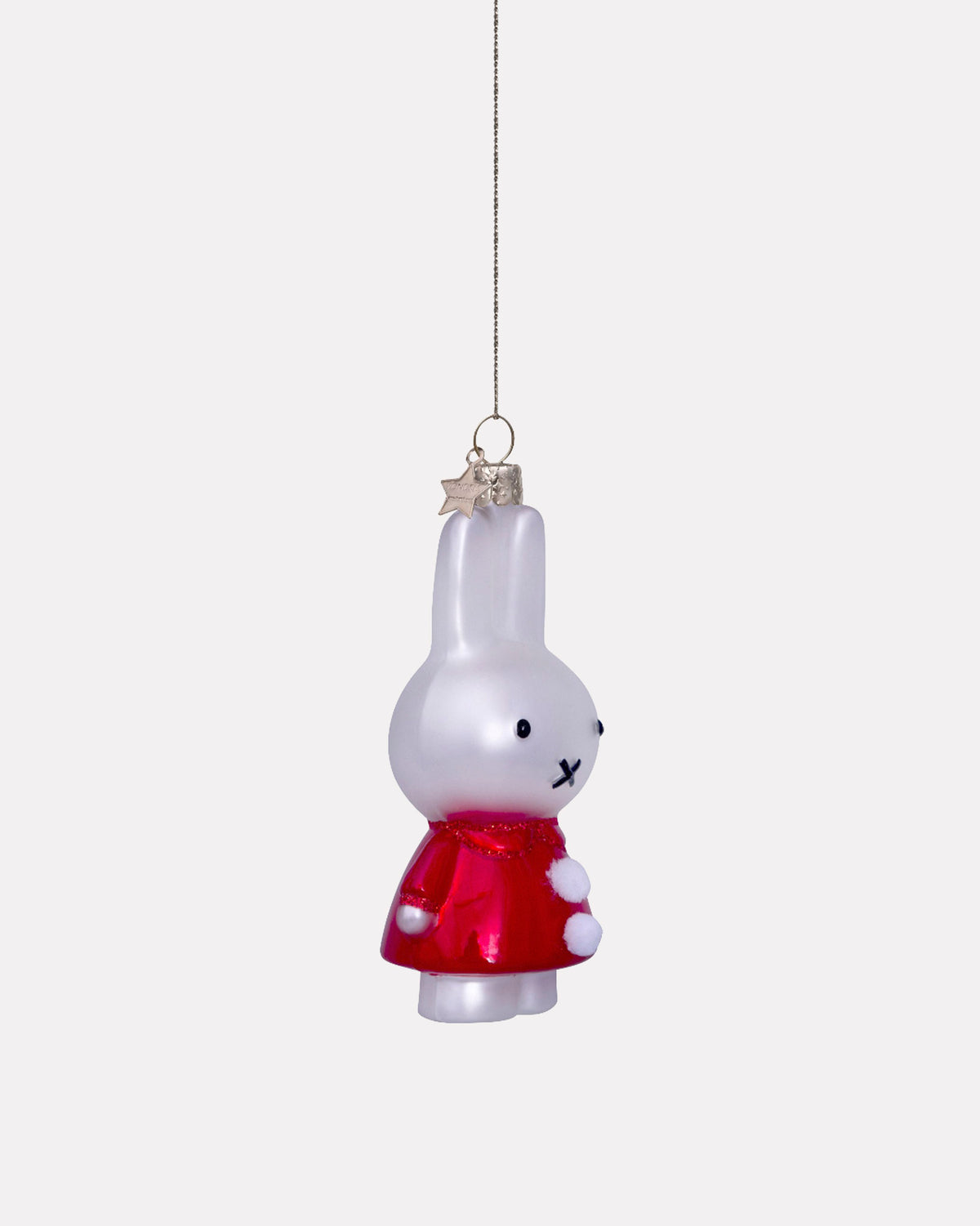 Miffy in Santa Dress Glass Tree Ornament