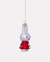 Miffy in Santa Dress Glass Tree Ornament