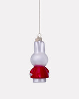 Miffy in Santa Dress Glass Tree Ornament