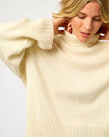 Cream Alpha Turtle Neck Knit Jumper