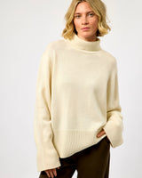 Cream Alpha Turtle Neck Knit Jumper