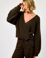 Black Olive Gabby Wrap Knit Jumper