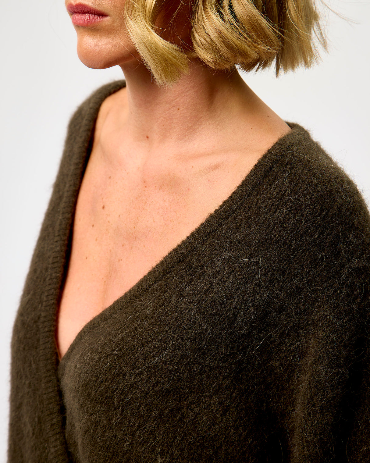 Black Olive Gabby Wrap Knit Jumper