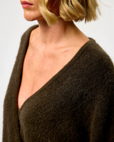 Black Olive Gabby Wrap Knit Jumper