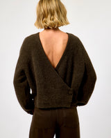 Black Olive Gabby Wrap Knit Jumper