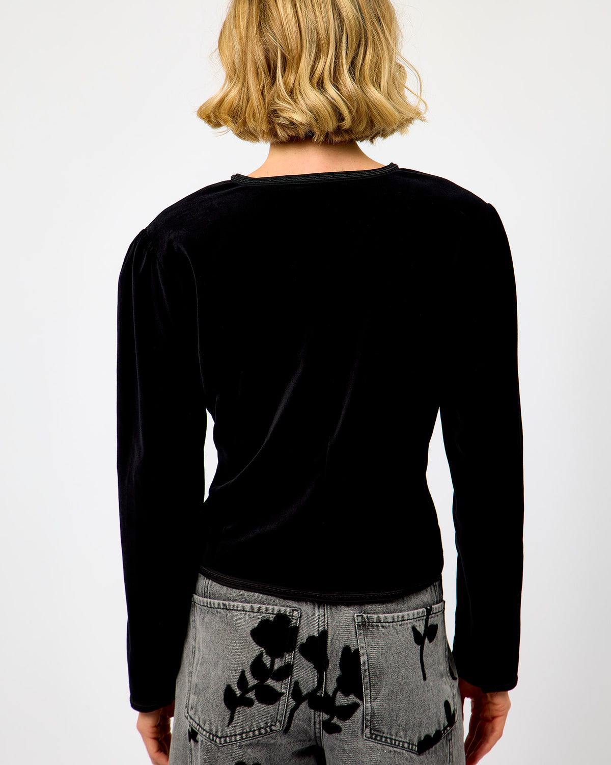 Black Jolina Velvet Blazer