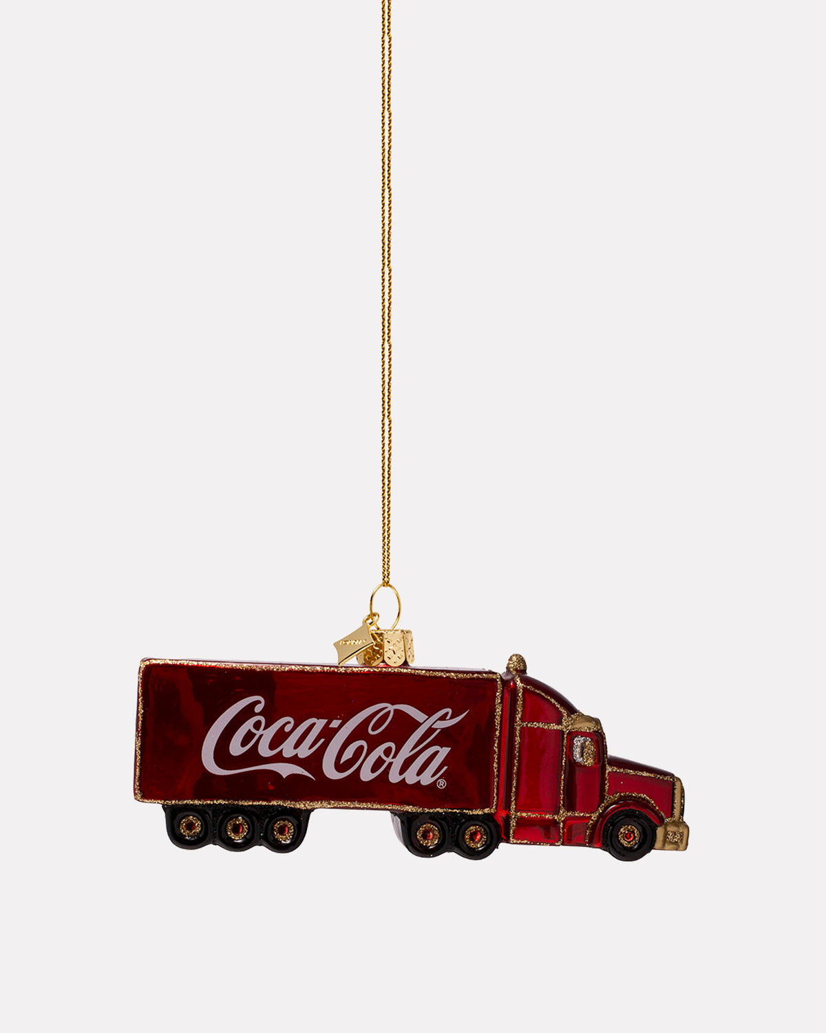 Coca-Cola Truck Glass Tree Ornament