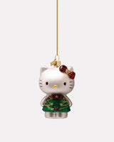 Hello Kitty in Christmas Tree Dress Glass Tree Ornament