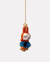 Miffy on Ice Skates Glass Tree Ornament