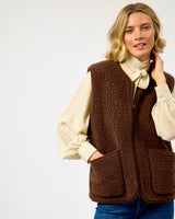 Choco Martini Textured Merino Wool Pepitko Vest