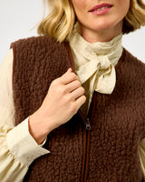 Choco Martini Textured Merino Wool Pepitko Vest