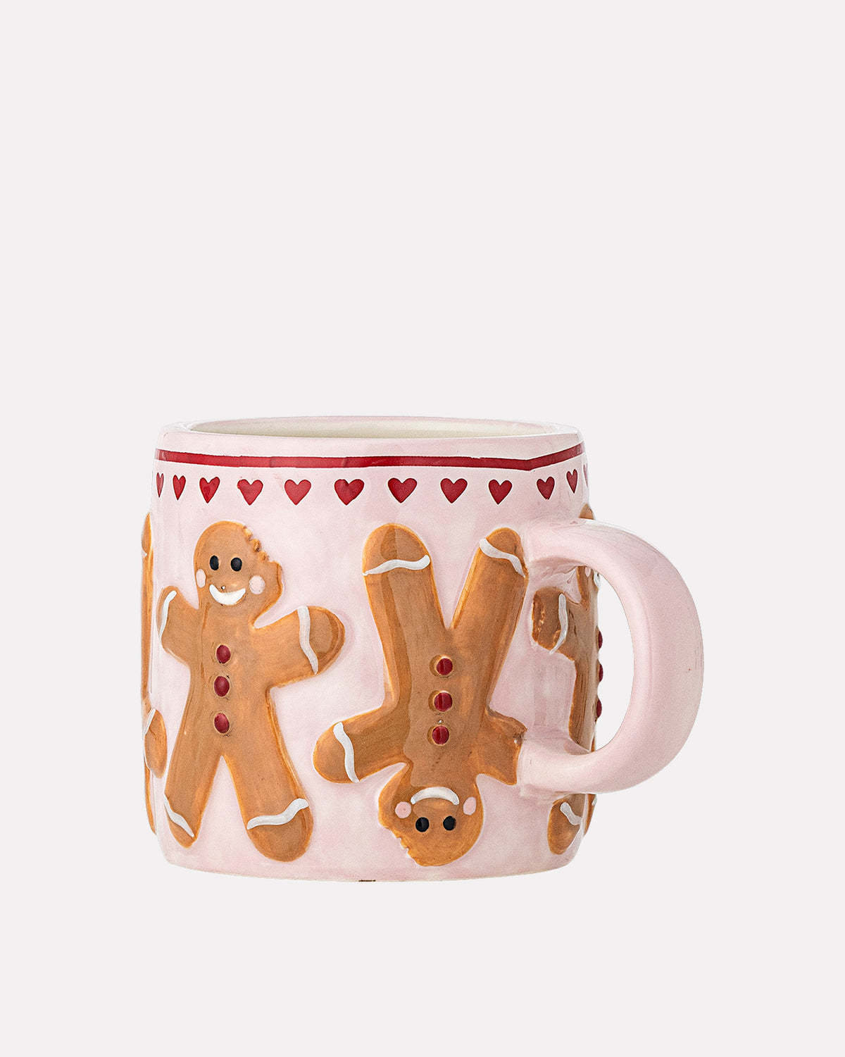 Pink Gingerbread Man Binna Stoneware Cup