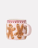 Pink Gingerbread Man Binna Stoneware Cup