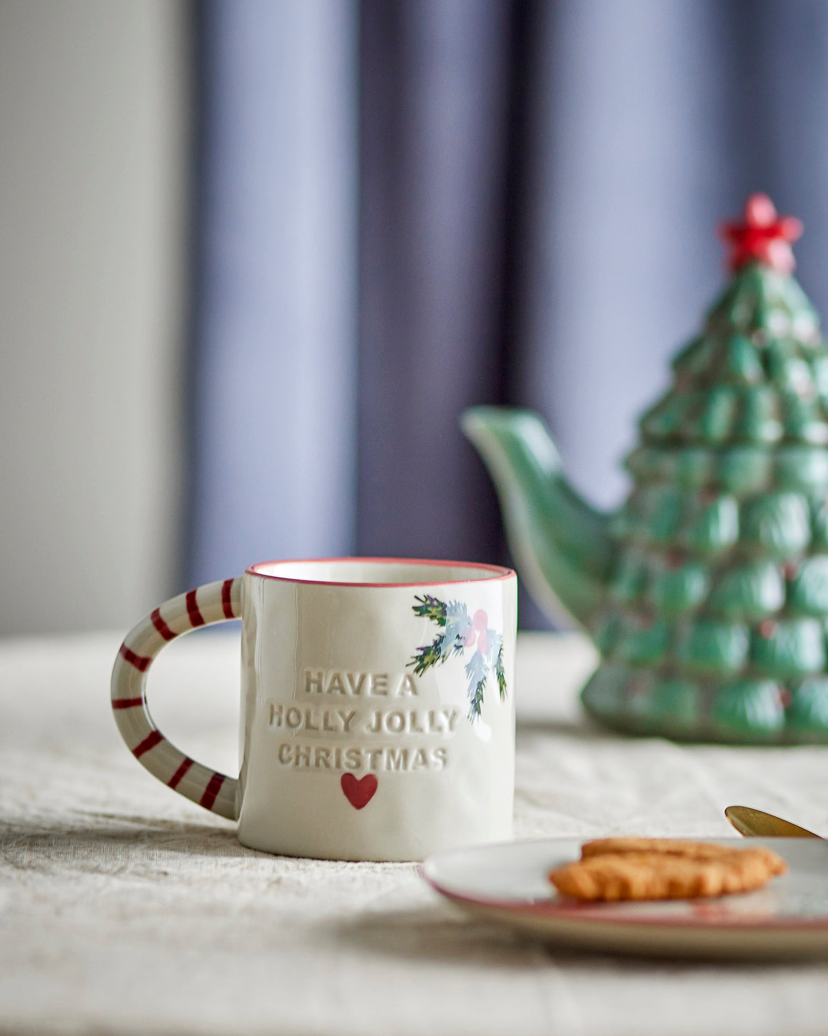 Holly Jolly Christmas Jovida Stoneware Cup