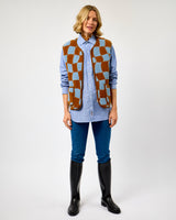 Pattern Flower Textured Sheep Wool Peptiko Vest