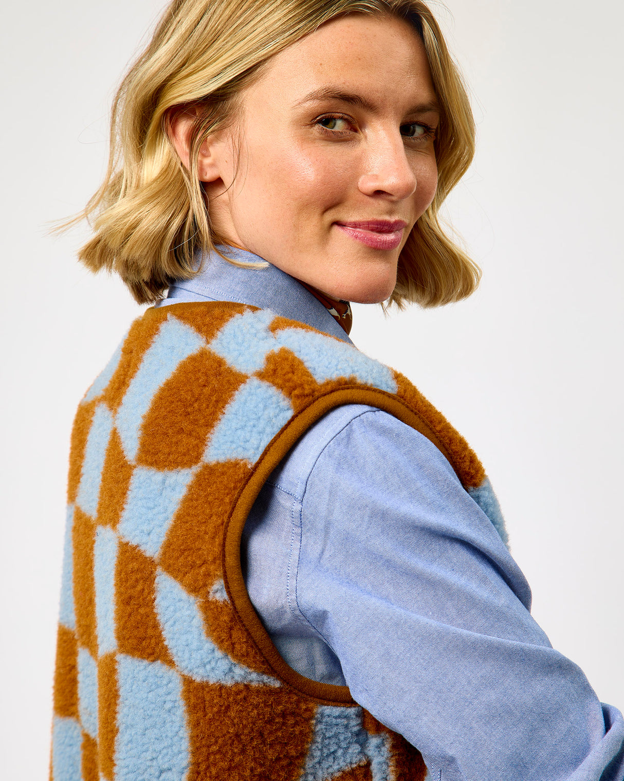Pattern Flower Textured Sheep Wool Peptiko Vest