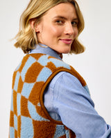 Pattern Flower Textured Sheep Wool Peptiko Vest