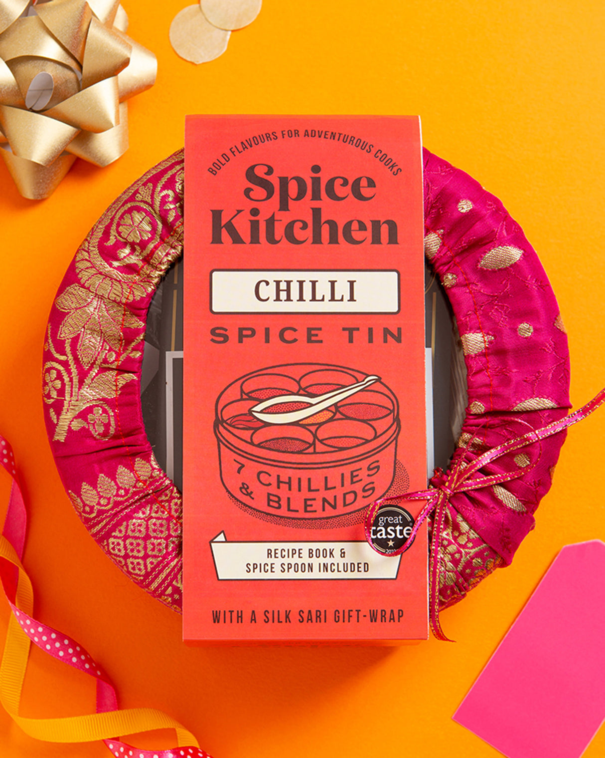 Spice Kitchen Sari Wrapped Chilli Spice Tin
