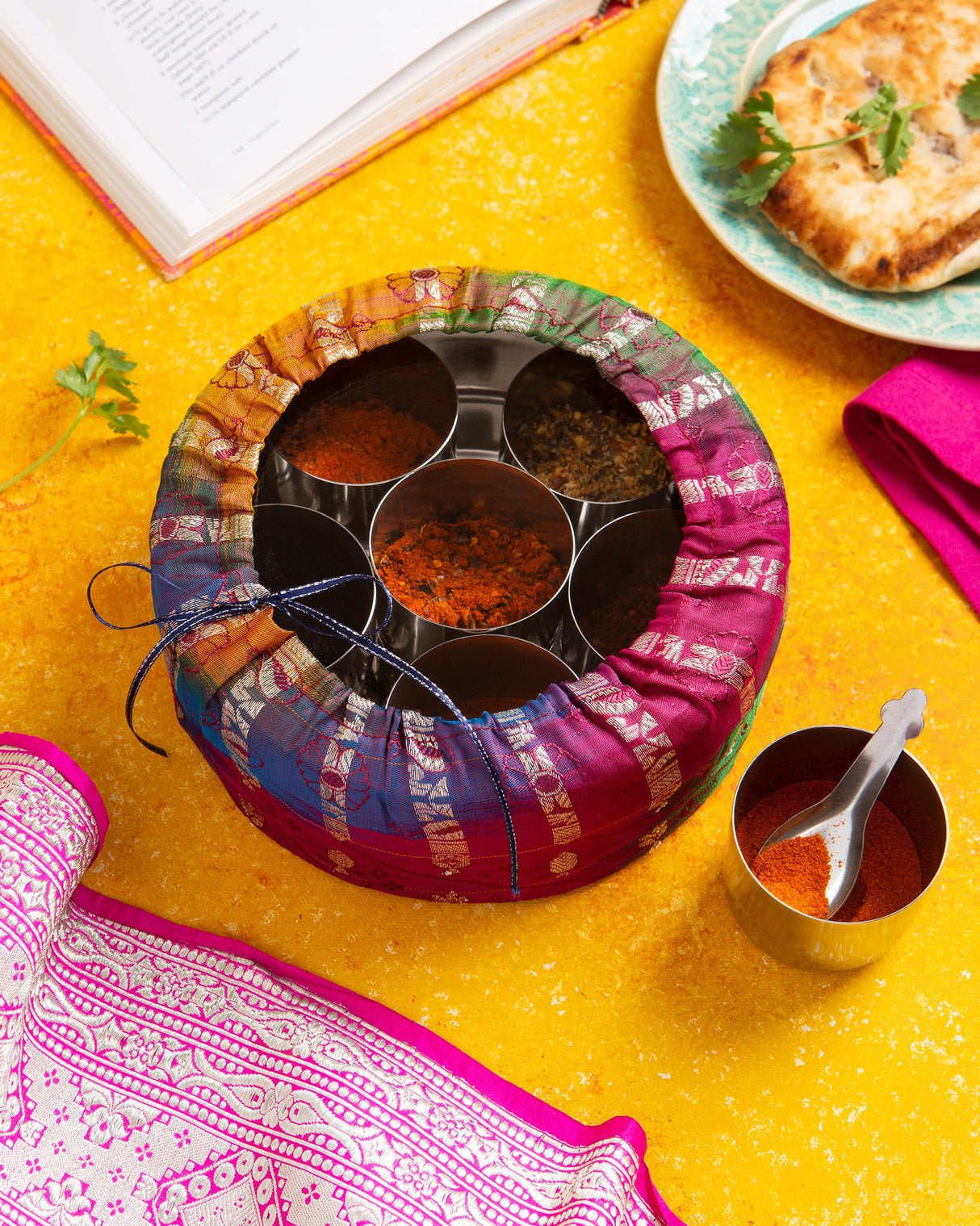 Spice Kitchen Sari Wrapped Chilli Spice Tin