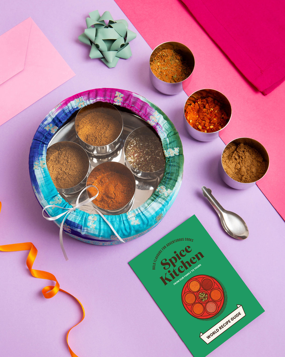 Spice Kitchen Sari Wrapped World Spice Tin