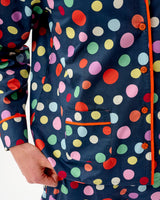 Navy Spots Cotton Pyjama Set