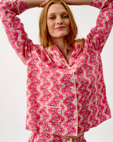 Pink Wave Cotton Pyjama Set