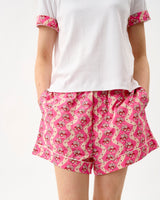 Pink Wave Cotton Shorts