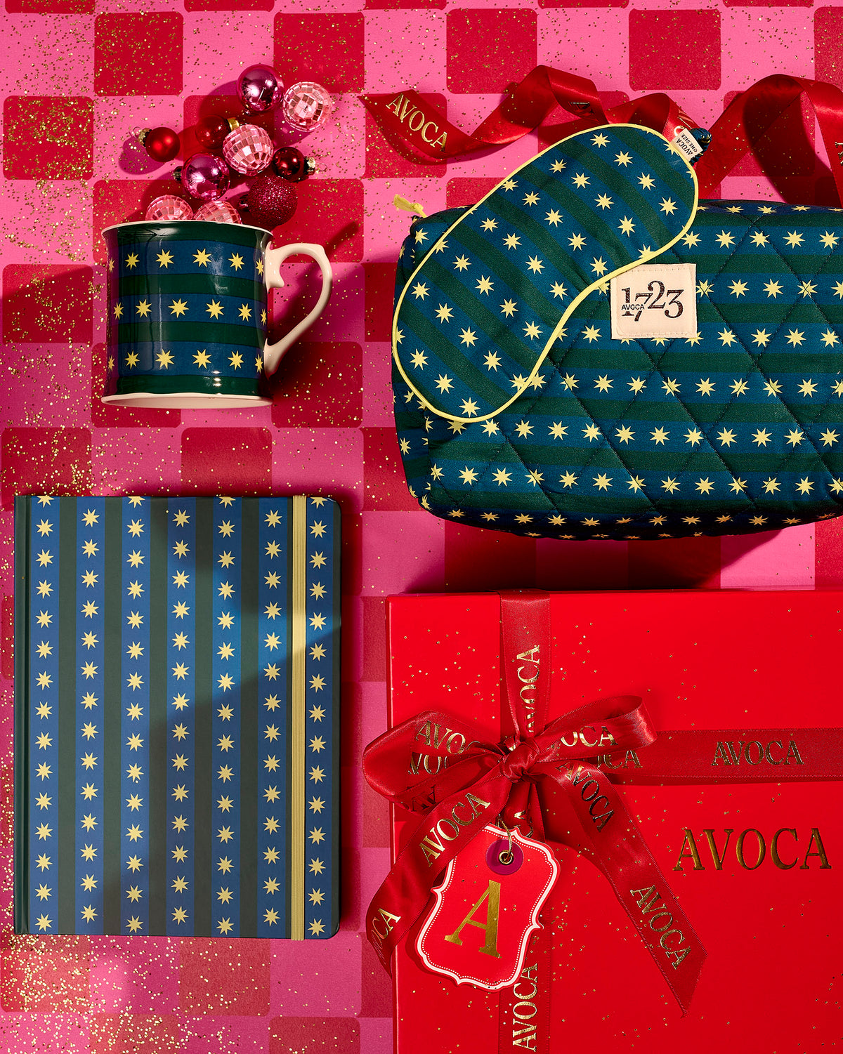 Stars Align Hamper in Teal Stripes & Stars