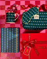 Stars Align Hamper in Teal Stripes & Stars