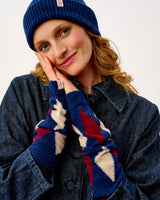 Regatta, Bordeaux & Linen Ayrshire Argyle Lambswool Wrist Warmers